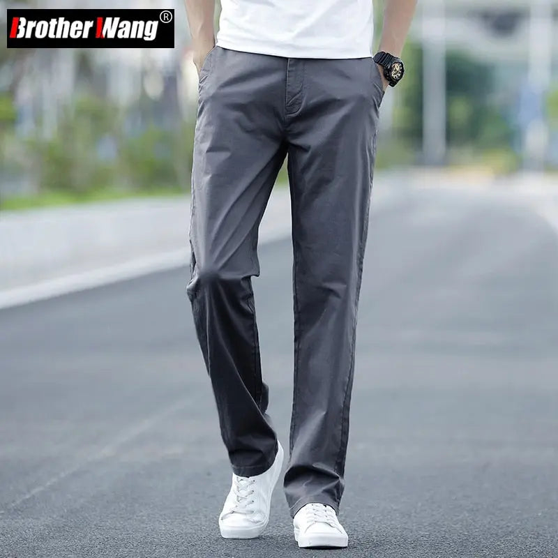 Summer Men's Thin Stretch Straight Casual Pants Business Fashion Solid  Apparel & Accessories > Clothing > Pants 76.25 EZYSELLA SHOP