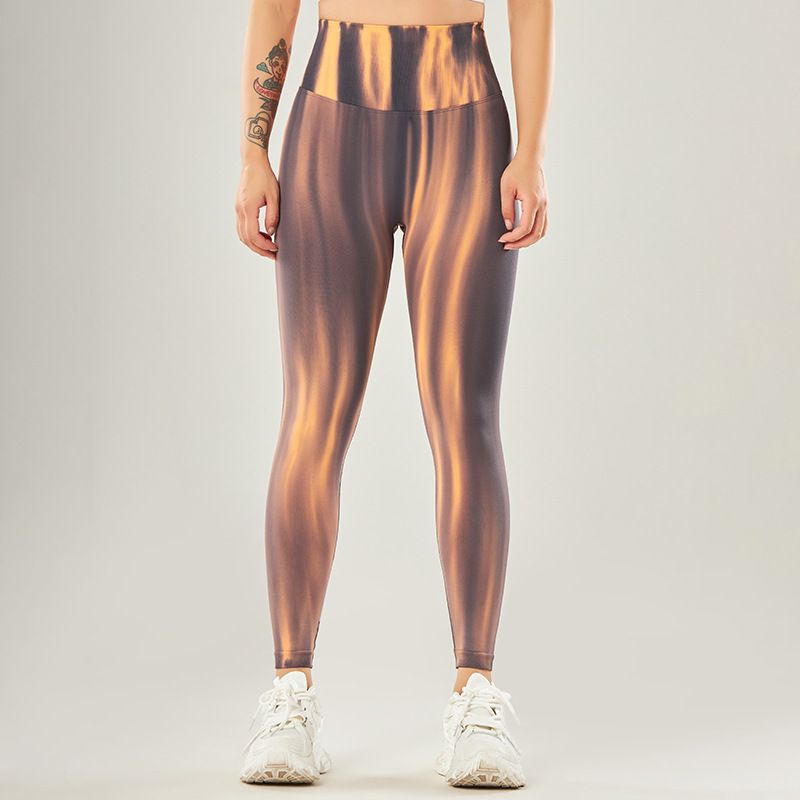 Tie-Dye Aurora Seamless Pants Peach Hip Seamless Women Fitness Leggings High-Waist Breathable Tight Yoga Sports Pants JG001C15XL  59.99 EZYSELLA SHOP