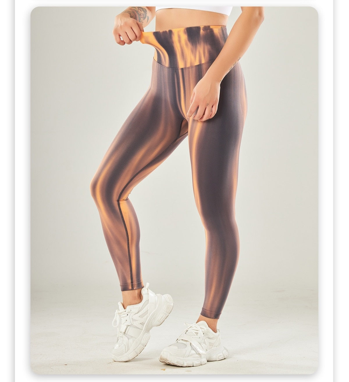 Tie-Dye Aurora Seamless Pants Peach Hip Seamless Women Fitness Leggings High-Waist Breathable Tight Yoga Sports Pants   58.99 EZYSELLA SHOP