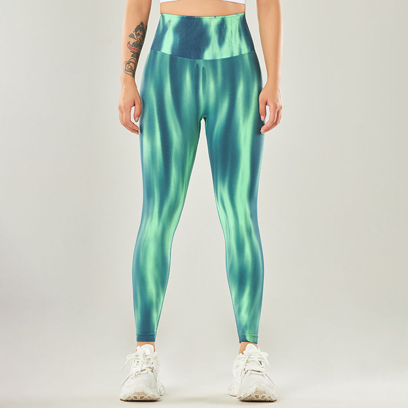 Tie-Dye Aurora Seamless Pants Peach Hip Seamless Women Fitness Leggings High-Waist Breathable Tight Yoga Sports Pants JG001C21XL  59.99 EZYSELLA SHOP