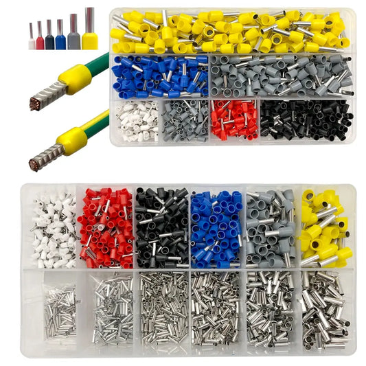 Tubular Terminal Box 0.5mm2-10mm2 Various Styles Electrical Wire Connector Crimping Insulated Tube Terminals Set  Hardware > Power & Electrical Supplies > Wire Terminals & Connectors 53.99 EZYSELLA SHOP