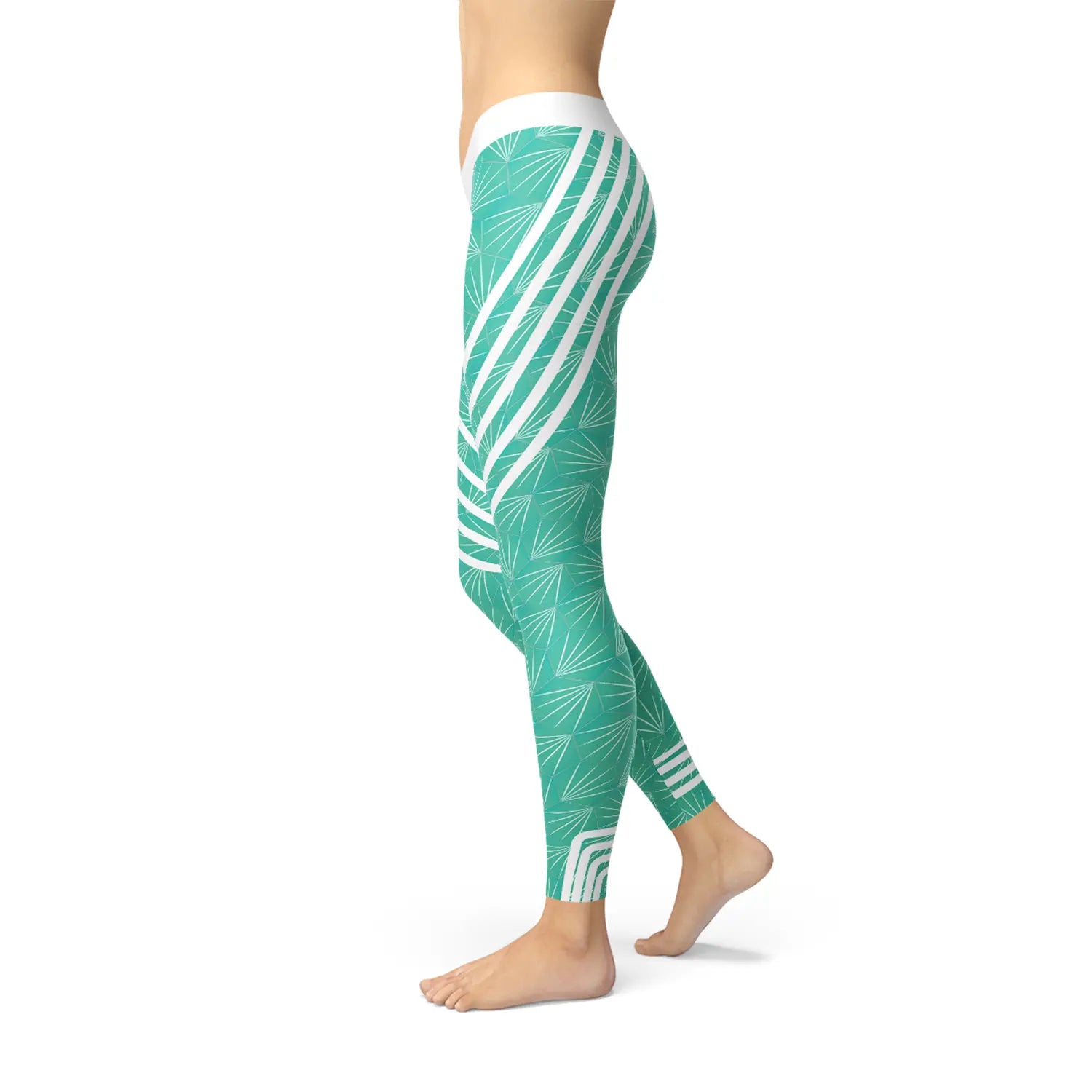 Turquoise Sports Leggings  Apparel & Accessories > Clothing > Activewear 113.07 EZYSELLA SHOP