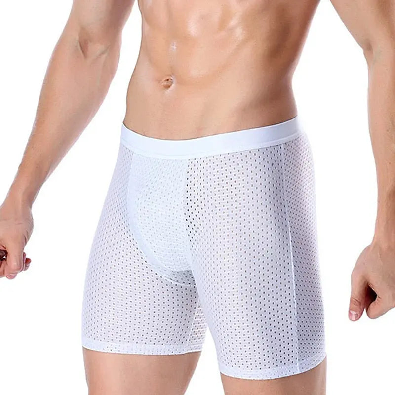Underwear Man Ice Silk Tight Boxer Shorts Men Underpants Large Size  Underwear 63.20 EZYSELLA SHOP