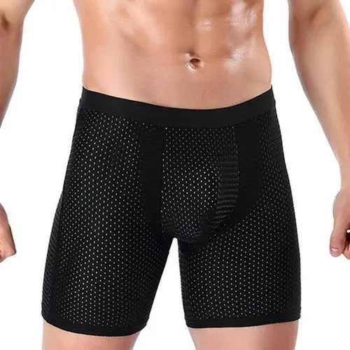 Underwear Man Ice Silk Tight Boxer Shorts Men Underpants Large Size XXXLBlack1pc Underwear 63.20 EZYSELLA SHOP