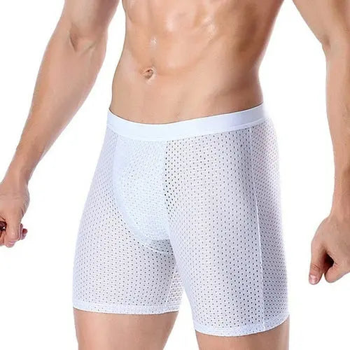 Underwear Man Ice Silk Tight Boxer Shorts Men Underpants Large Size XXXLWhite1pc Underwear 63.20 EZYSELLA SHOP