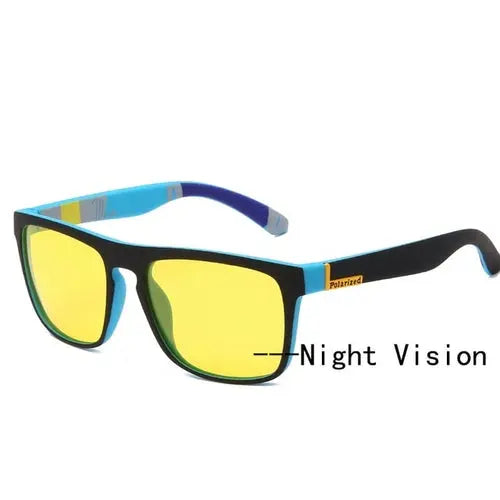 Warblade New Square Polarized Sunglasses Men Night Vision Glasses Gold Apparel & Accessories > Clothing Accessories > Sunglasses 25.92 EZYSELLA SHOP