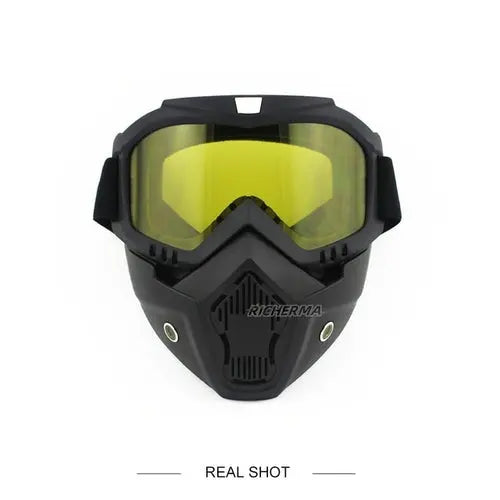 Winter Sport Motocross Glasses With Mouth Mask Removable Motorcycle Blue Business & Industrial > Work Safety Protective Gear > Protective Masks 65.85 EZYSELLA SHOP