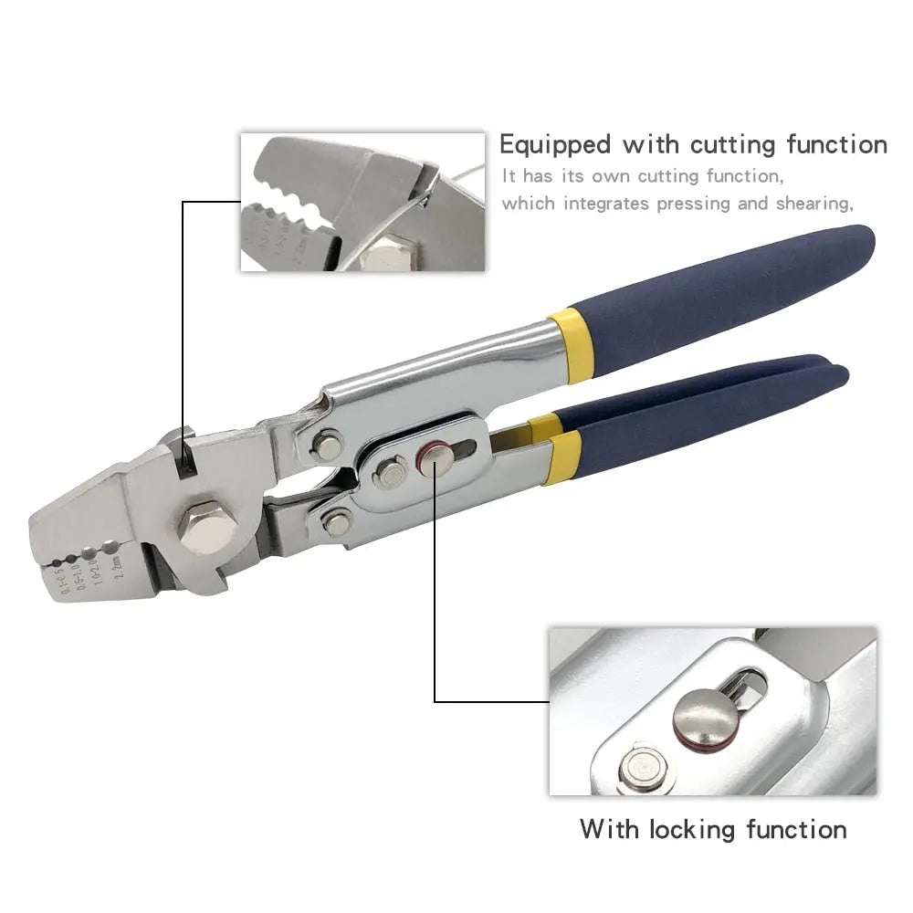 Wire Rope Crimping Tool1.2mm/1.5mm/2mm Aluminum Double Barrel Ferrule Crimping Loop Sleeve Kit  Hardware > Tools 67.99 EZYSELLA SHOP