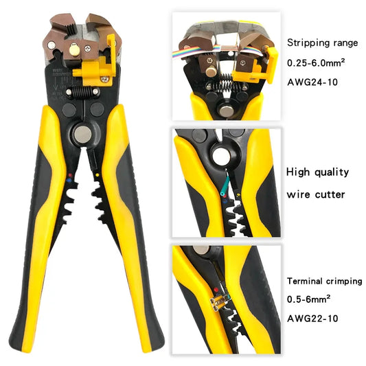 Wire Stripper Pliers Multifunctional Hand Tools HS-D1 /D2 0.25-6.0mm2  Cutter Cable Wire Crimping Electrician Repair Tools  Hardware > Tools 73.99 EZYSELLA SHOP
