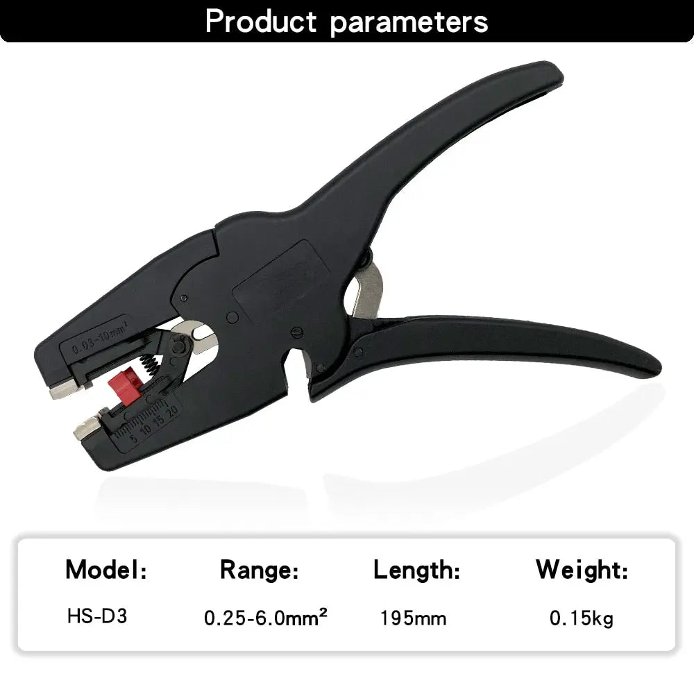 Wire Stripper Tools Multifunctional Pliers HS-700D/D3 0.25-6mm2 Automatic Stripping Cutter Cable  Electrician Repair Tools  Hardware > Tools 50.99 EZYSELLA SHOP
