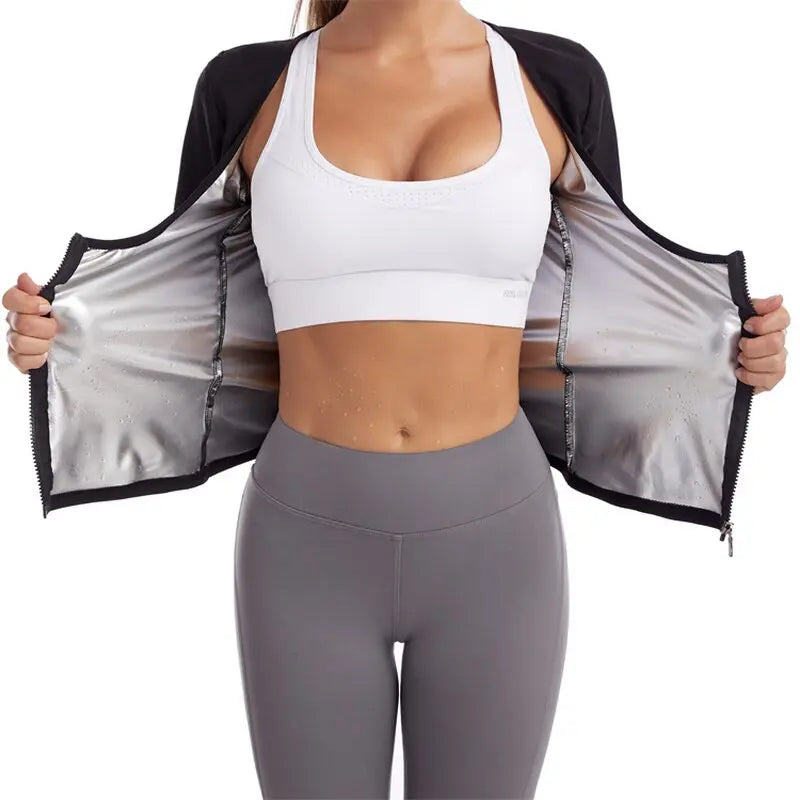 Women Sauna Sweat Vest Zip Waist Trainer Weight Loss Shapewear  Apparel & Accessories > Clothing > Underwear & Socks > Shapewear 53.87 EZYSELLA SHOP