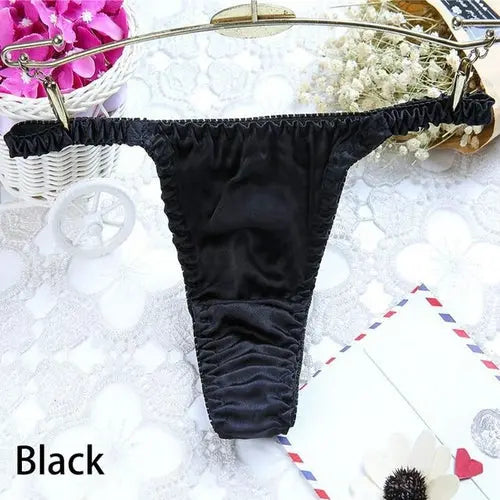 Women's Silk Sexy Thongs G-string Panties Low-rise Underwear SGreen1pc Apparel & Accessories > Clothing > Underwear & Socks > Underwear 31.38 EZYSELLA SHOP