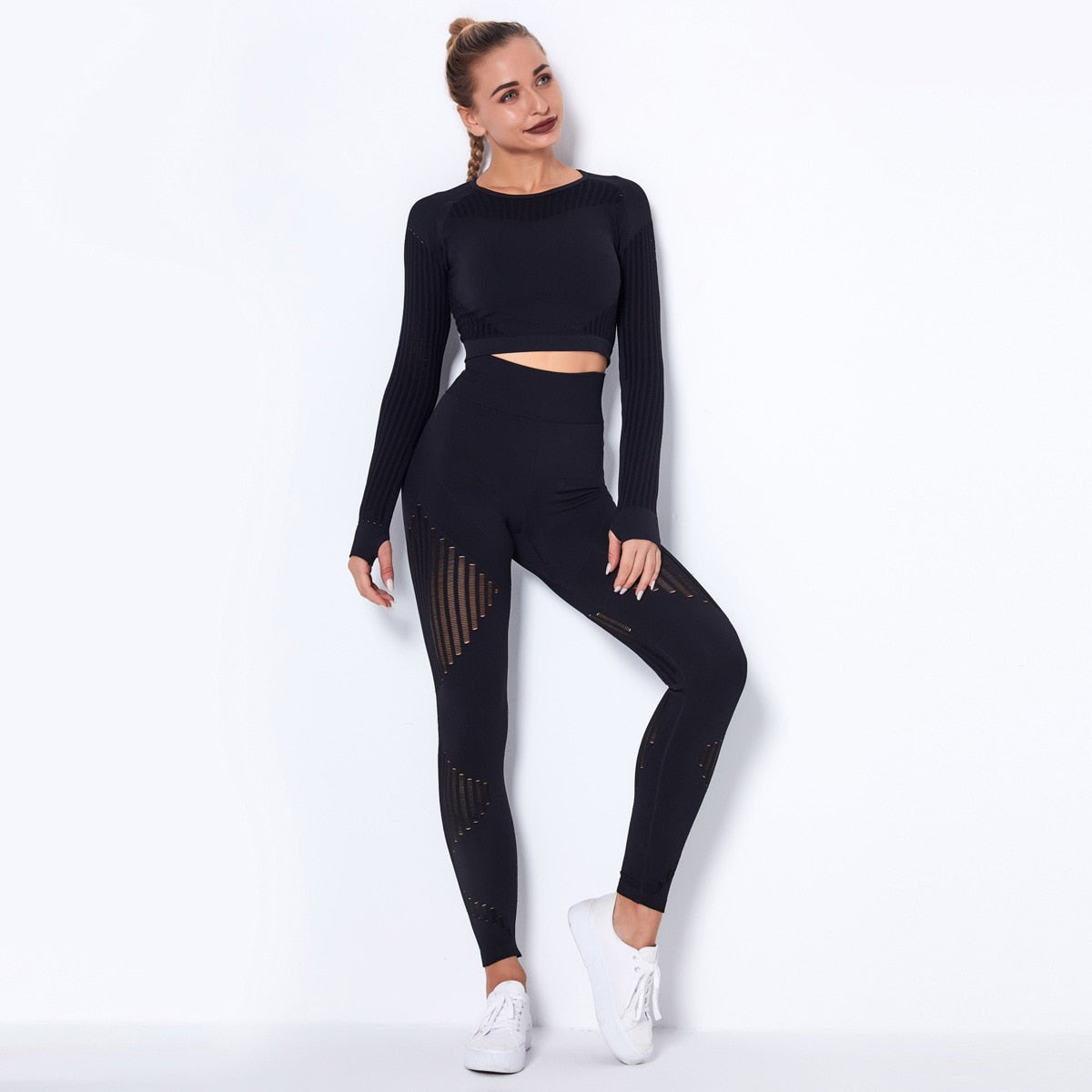 Workout Sets For Women 2 Piece Seamless Yoga Outfit Tracksuit High Waisted Yoga Leggings And Crop Top Gym Clothes Set   109.99 EZYSELLA SHOP