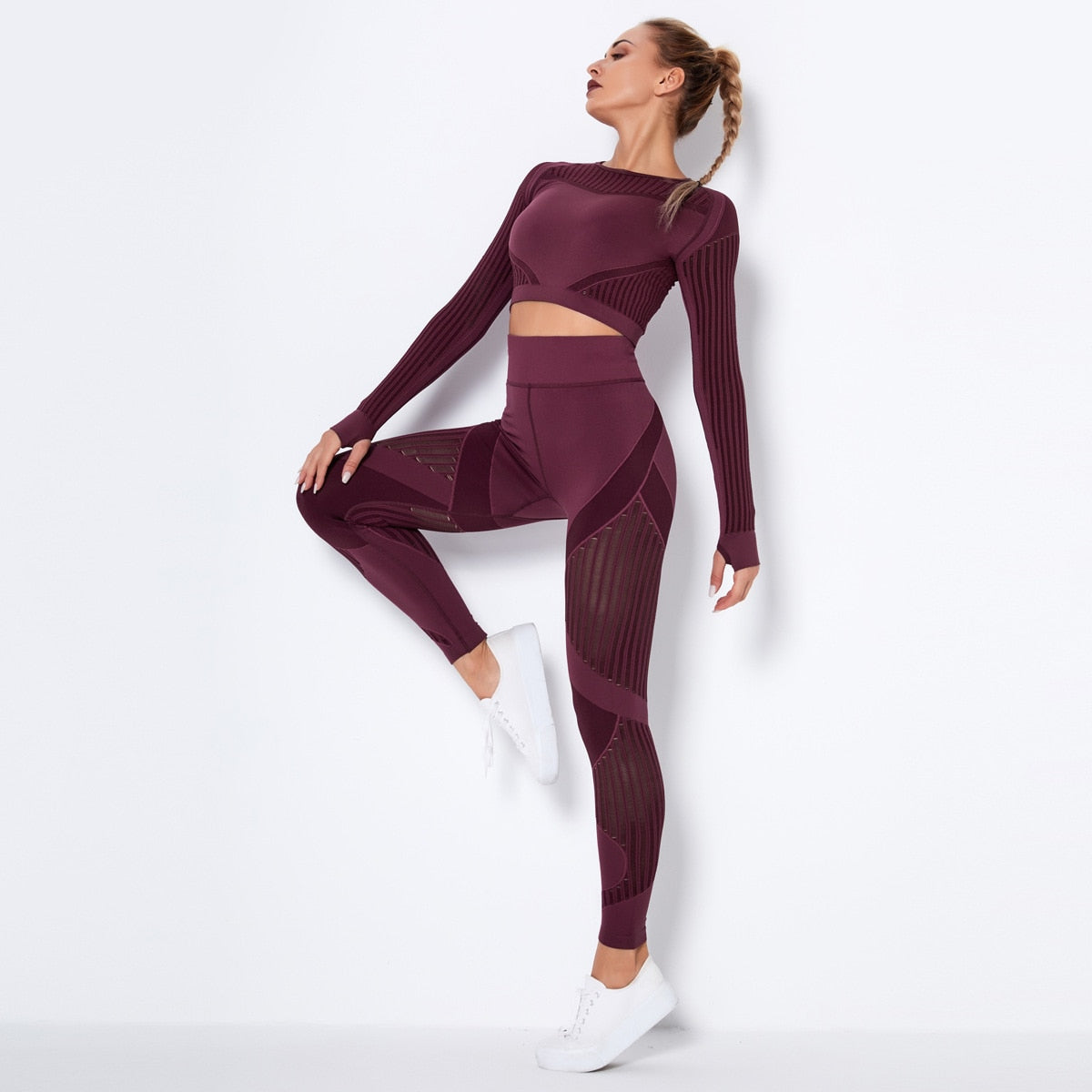 Workout Sets For Women 2 Piece Seamless Yoga Outfit Tracksuit High Waisted Yoga Leggings And Crop Top Gym Clothes Set   109.99 EZYSELLA SHOP