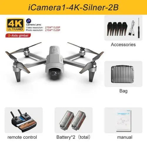XKJ GPS Drone 4K HD Camera 5G WiFi FPV 2 Axis Gimbal 30 Minutes Clear Toys & Games > Toys > Remote Control Toys > Remote Control Planes 783.51 EZYSELLA SHOP