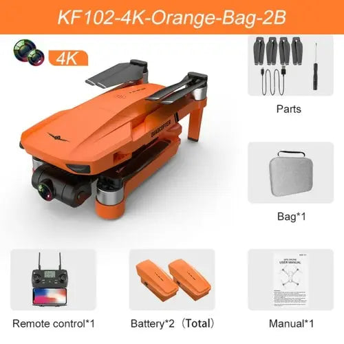 XKJ KF102 GPS Drone 8K HD Camera 2 Axis Gimbal Professional Anti Shake 4kOrangeBag2B Toys & Games > Toys > Remote Control Toys > Remote Control Planes 426.62 EZYSELLA SHOP