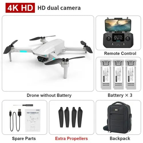 XKJ L700PRO GPS Drone 4K Dual HD Camera Professional Aerial DarkKhaki Other 534.33 EZYSELLA SHOP