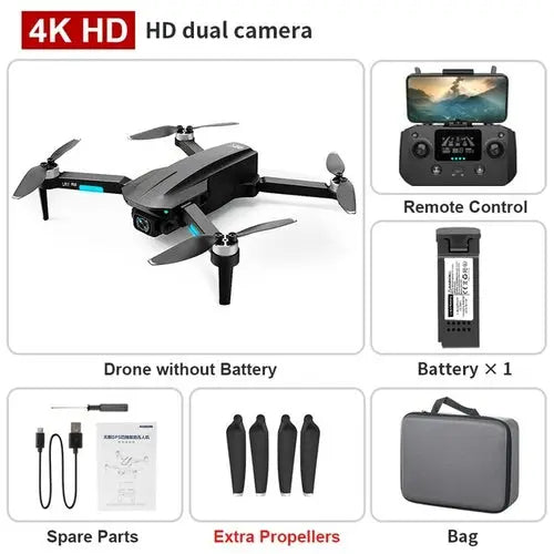 XKJ L700PRO GPS Drone 4K Dual HD Camera Professional Aerial Gray Other 339.52 EZYSELLA SHOP