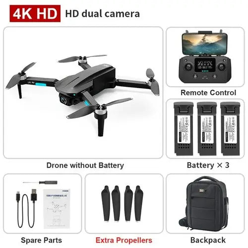 XKJ L700PRO GPS Drone 4K Dual HD Camera Professional Aerial White Other 534.33 EZYSELLA SHOP