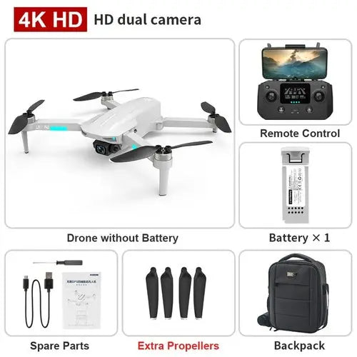 XKJ L700PRO GPS Drone 4K Dual HD Camera Professional Aerial Chocolate Other 362.44 EZYSELLA SHOP