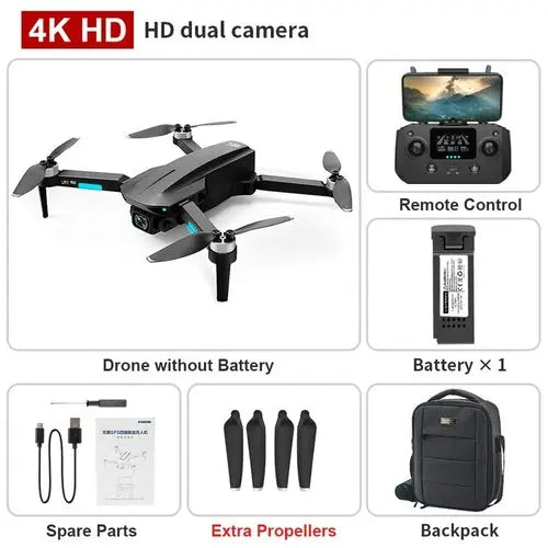 XKJ L700PRO GPS Drone 4K Dual HD Camera Professional Aerial Yellow Other 362.44 EZYSELLA SHOP