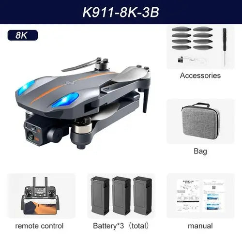 Xkj K911 Max Gps Drone 4k Professional Obstacle Avoidance 8k Dual hd Silver Toys & Games > Toys > Remote Control Toys > Remote Control Planes 404.13 EZYSELLA SHOP