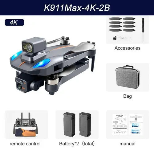Xkj K911 Max Gps Drone 4k Professional Obstacle Avoidance 8k Dual hd Auburn Toys & Games > Toys > Remote Control Toys > Remote Control Planes 407.49 EZYSELLA SHOP