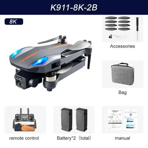 Xkj K911 Max Gps Drone 4k Professional Obstacle Avoidance 8k Dual hd Clear Toys & Games > Toys > Remote Control Toys > Remote Control Planes 353.76 EZYSELLA SHOP