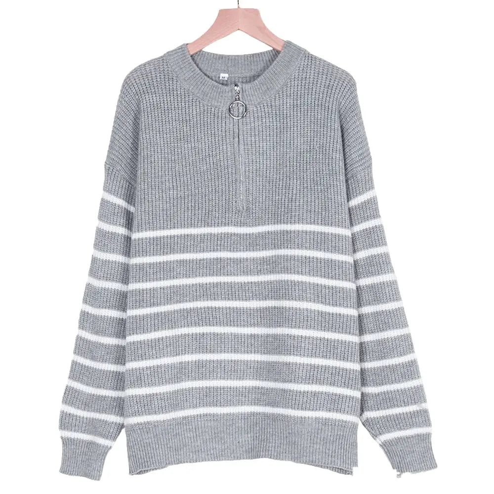 ZNU Knit Sweater Woman Winter 2023 Pullovers Korean Fashion Sweatshirt Long Sleeved Female Basic Top Casual Warm Jumper Clothes   50.78 EZYSELLA SHOP